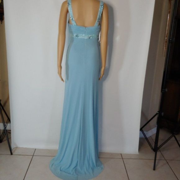 NWT Beautiful Formal Gown by Jovani in Light Blue - Picture 3 of 6